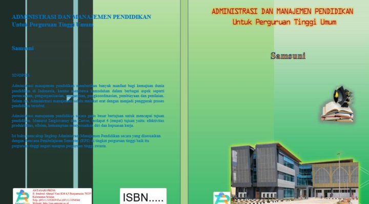 Book Cover: ADMINISTRASI DAN MANAJEMEN PENDIDIKAN Untuk Perguruan Tinggi Umum