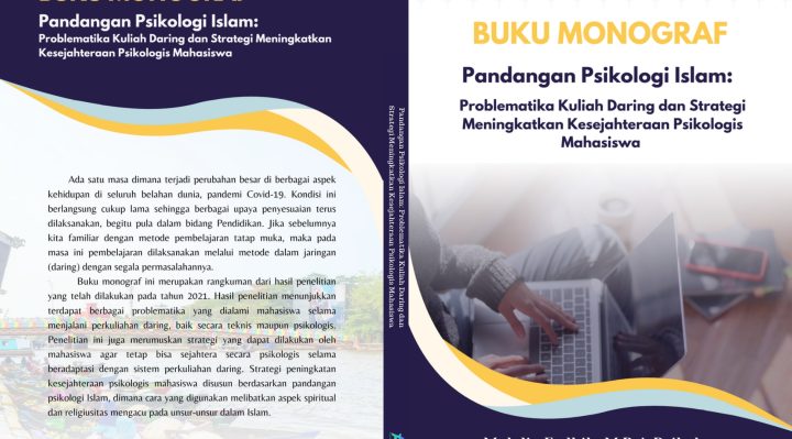 Book Cover: Pandangan Psikologi Islam:  Problematika Kuliah Daring dan Strategi Meningkatkan Kesejahteraan Psikologis Mahasiswa